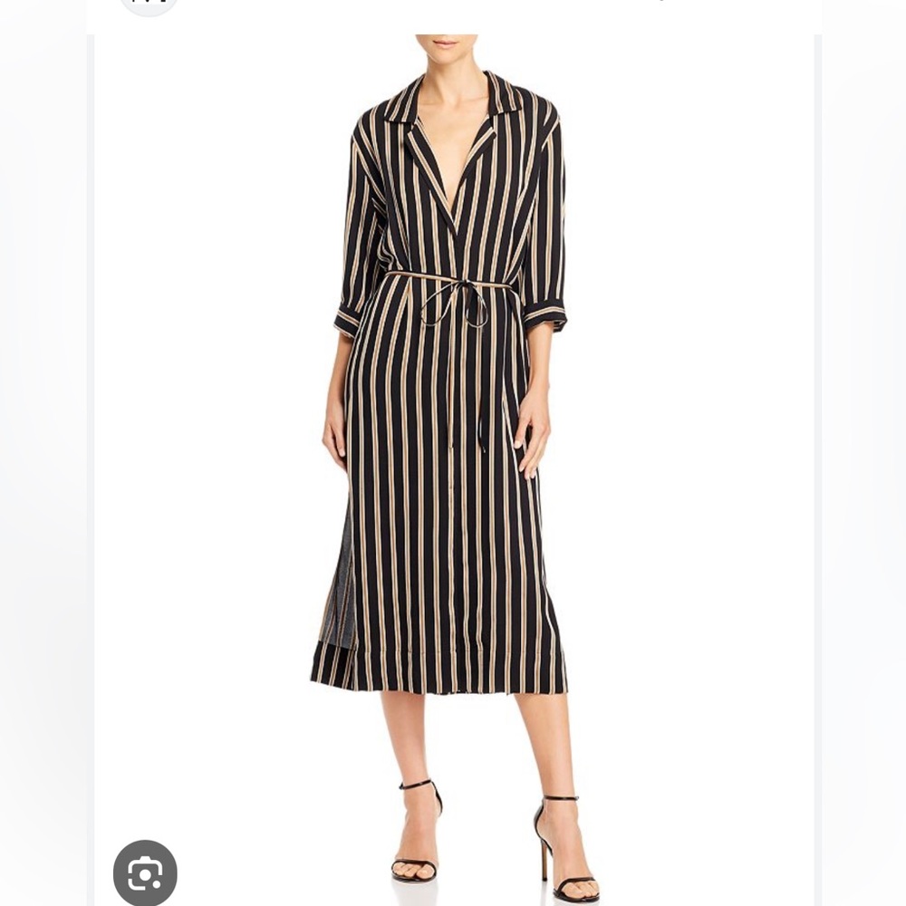 7 For All Mankind Striped Midi dress